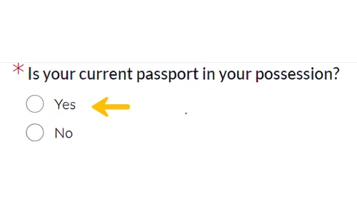 current passport in your possession