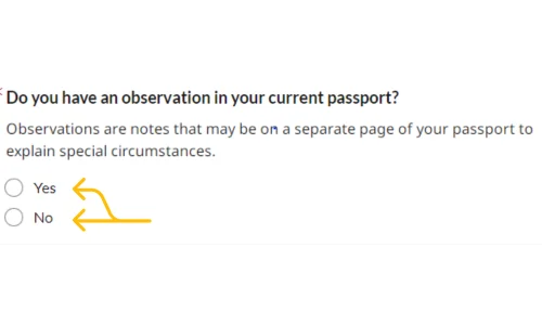 You Have an Observation in Your Current Passport