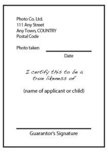 What the back of 1 photo should look like